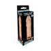 Packaging of Skinsations Husky Lover 6.5-inch realistic extension sleeve with scrotum strap in flesh tone.