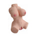Realistic soft silicone female torso stroker with detailed breasts and intimate features in natural skin tone.