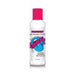 Bottle of Smack Strawberry flavored lickable warming massage oil with bright pink cap and colorful label design.