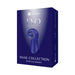Packaging box of Snail Vibe Evo rechargeable male pleasure device in deep blue with product image and branding.