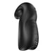 Black ergonomic Snail Vibe Evo rechargeable male pleasure device with spiral detail and textured grip.