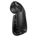 Black ergonomic Snail Vibe Evo rechargeable male masturbator with textured interior and curved design.
