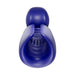 Blue ergonomic Snail Vibe Evo rechargeable male masturbator with textured interior and flexible opening.
