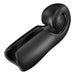 Black ergonomic Snail Vibe Evo rechargeable male masturbator with spiral detail and textured interior.