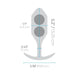 Diagram of b-Vibe Weighted Snug Plug 4 with dimensions: 5.2 inch insertable length, 1.7 inch width, 0.43 inch neck, and 3.38 inch base width.