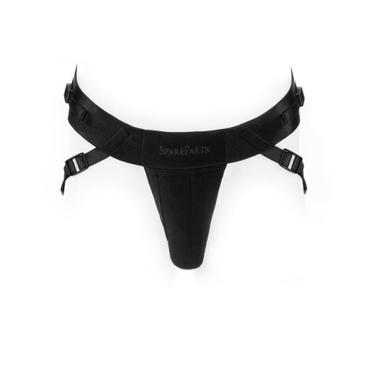 Black Spareparts Deuce Cover underwear harness with double adjustable straps and sleek nylon design.