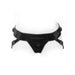 Black SpareParts Joque Cover double-strap underwear harness with adjustable waist and leg straps on a white mannequin.