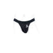 Black nylon packing jock strap with elastic waistband and front pouch for secure, comfortable soft packing.