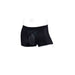 Black nylon Pete Trunks packing underwear with open fly and secure pouch for soft packing, size 28-30 inches.