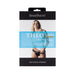 Packaging of SpareParts Theo Cover single strap black nylon underwear harness with model wearing the product on front.
