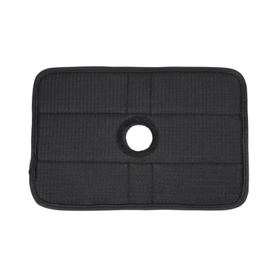Black rectangular Sportsheets Pivot 3-in-1 Play-pad with central circular opening and textured surface.