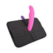 Black Sportsheets Pivot 3 in 1 Play-pad with pink and purple compatible toy attachments inserted for versatile positioning.