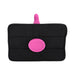 Black rectangular Sportsheets Pivot 3-in-1 Play-pad with a pink silicone attachment point and logo detail.