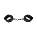 Black padded adjustable cuffs connected by a metal clasp for versatile positioning and restraint.