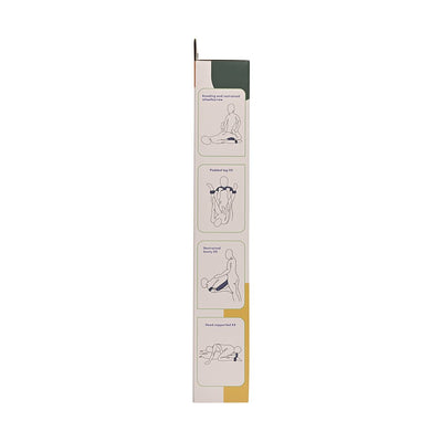Side view of Sportsheets Pivot Positioning Bar packaging showing illustrated usage instructions for various intimate positions.