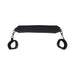 Black padded positioning bar with two adjustable soft cuffs attached by metal clips on each end.