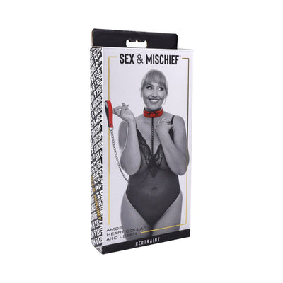 Sportsheets Sex & Mischief Amor Collar And Leash - SexToy.com