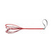 Red vegan leather loop paddle with five strands and a black wrist strap for playful impact.