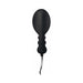Black faux leather paddle with contoured handle and wrist strap for secure grip