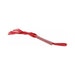 Red vegan leather flogger with sparkling rhinestone handle and wrist loop, featuring multiple soft falls.
