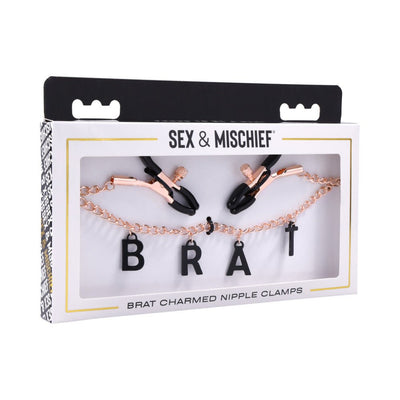 Sportsheets Sex & Mischief Brat Charmed Nipple Clamps - SexToy.com