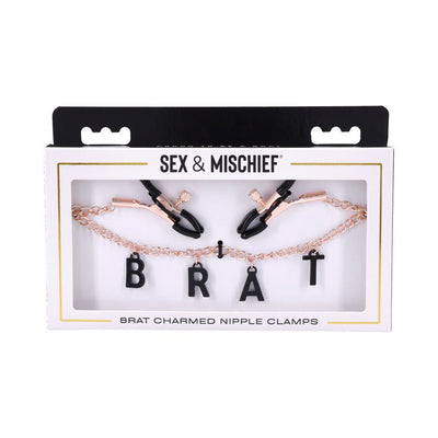 Sportsheets Sex & Mischief Brat Charmed Nipple Clamps - SexToy.com