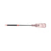 Rose gold vegan leather brat crop with split tip and black textured handle for impact play.