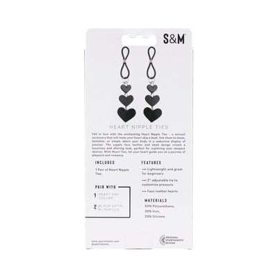 Sportsheets Sex & Mischief Heart Nipple Ties - SexToy.com