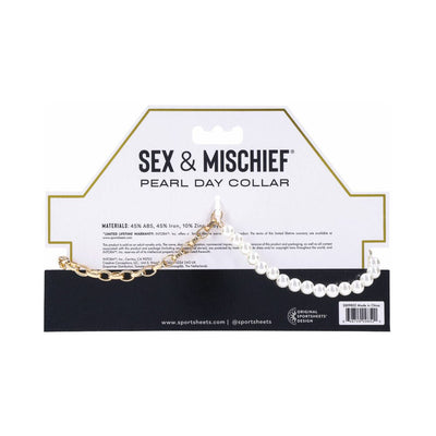 Sportsheets Sex & Mischief Pearl Day Collar - SexToy.com