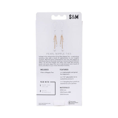Sportsheets Sex & Mischief Pearl Nipple Ties - SexToy.com