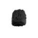 Black faux fur sensory mitt with hidden spikes, designed for one size fits all sensory play.