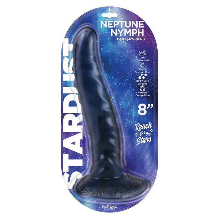 Stardust Neptune Nymph Textured 8 In. Silicone Fantasy Dildo Purple - SexToy.com