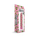 Pink vibrator with green leaf pattern in matching pink and green leaf-themed packaging labeled Stoner Vibes Pack A Fatty.
