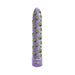Purple vibrator with green cannabis leaf pattern and twist base control labeled Stoner Vibes