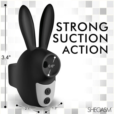 Sucky Bunny Clit Stimulator - Black - SexToy.com