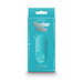 Teal Sugar Pop Harmony mini bullet vibrator in branded packaging with floral design and silver lettering.