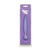 Purple Sugar Pop Twist gyrating vibrator with textured shaft in matching purple packaging.