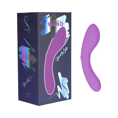 Swan The Mini Swan Wand Glow - in - the - dark Purple - SexToy.com