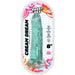 Sweet Sex Cream Dream bendable 8-inch aqua jelly dildo with suction cup in clear packaging
