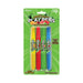 Four-pack of colorful Sweet & Sour Play Pens edible body paints in fruit flavors with green packaging.