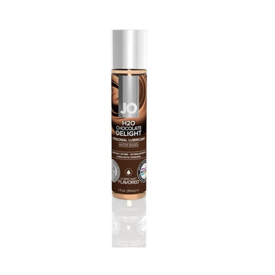 System JO H2O Chocolate Delight flavored water-based personal lubricant 1oz bottle with white cap