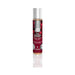 System JO H2O Raspberry Sorbet flavored water-based personal lubricant 1oz bottle with berry design label.