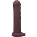 Tantus Amsterdam Firm dildo in oxblood red with smooth tapered tip and sturdy base, made from ultra-premium silicone.