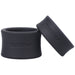 Two black silicone Tantus ball stretchers with embossed branding, shown side by side on a white background.