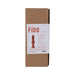Tantus Fido-1 red silicone anal toy in plain brown box with product label showing size and features.