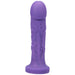 Midnight purple super soft silicone toy with realistic texture and suction cup base by Tantus.