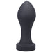 Large black silicone plug with a tapered tip and wide base, designed for advanced users.