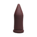 Large firm oxblood silicone trainer with tapered tip and wide base for gradual stretching and comfortable use.