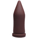 Large firm oxblood silicone inner band trainer with tapered tip and flared base for safe use.