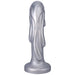 Silver 7-inch Tantus Magma fantasy dildo with unique textured molten design and sturdy base.